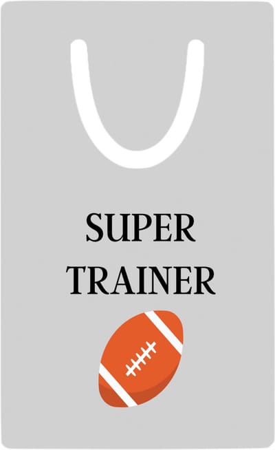 Hacebo® - Super trainer metalen boekenlegger - Sport - coach - Rugby bal - Trainer - geschenk - verjaardag - love gift Bladwijzer boekenleggers - 7.6 cm x 5cm