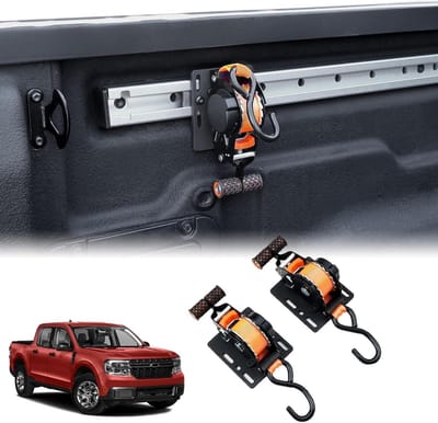 Intrekbare Ratelriemen - Sjorbanden Set - Vracht Bevestigen - Automatisch Vergrendelend - 3.2 Meter Lang - Zwart