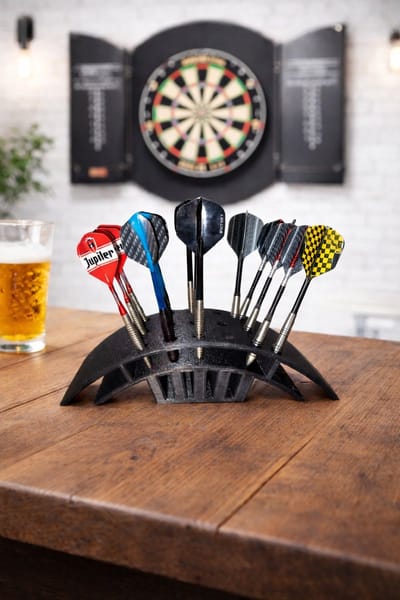 Dartpijlhouder – Geschikt voor 5 Sets Darts – Stabiele Tafelhouder – Zwart Design