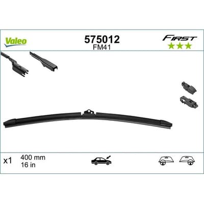 Wisserblad VALEO First Blade 575012 400mm, voor, 1 stuk