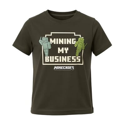 Lidl Kinder T-shirt - Minecraft of Pokémon (Zwart, 122/128)