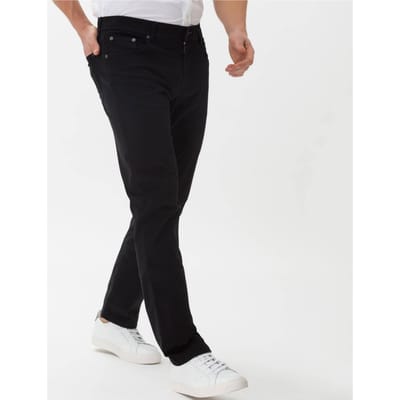 Brax Heren Broek  Style COOPER FANCY, denim perma zwart, maat 33/32