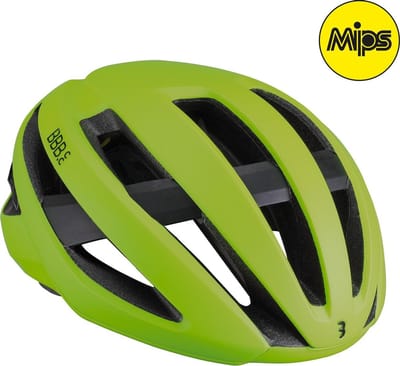 BBB Cycling Maestro MIPS Fietshelm - Extra Veiligheid - Sporthelm Volwassenen - Racefiets - Mat Neon Geel - Maat S - BHE-10