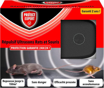 Ultrasoon Afweermiddel tegen Ratten en Muizen – Tot 150 m² Bescherming – 24 Uur Actief