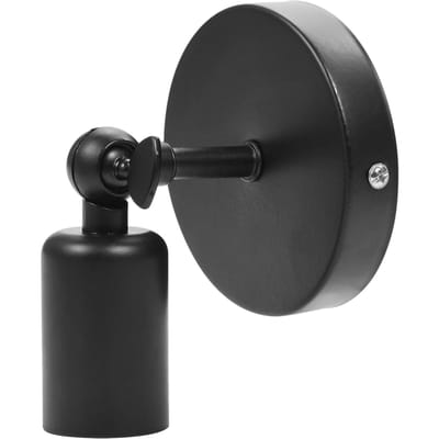 Applique murale de style rétro pour bar, café, couloir, support de lampe avec douille E27(Noir) noir