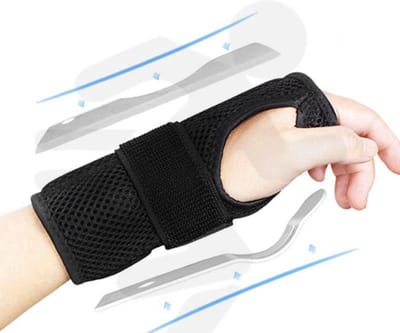 Polsbrace - Universele Deluxe Carpaal Tunnel Syndroom Polsbrace - Polsstabilisator en spalk - voor artritis, artrose, reuma en tendinitis - Polsbeschermers - Maat S - Rechts