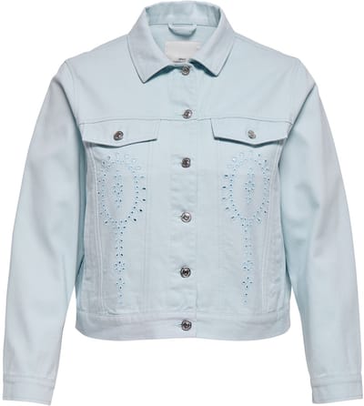 ONLY CARMAKOMA - CARELSA CROCHET DENIM JACKET OTW Dames Jas