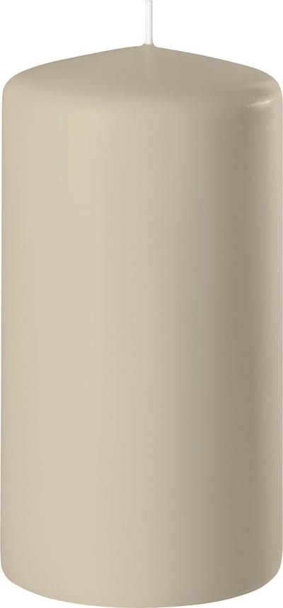 Enlightening Candles Cilinderkaars/stompkaars - beige - D6 x H10 cm - 36 branduren - Dikke kaarsen - Voor kandelaar of plateau