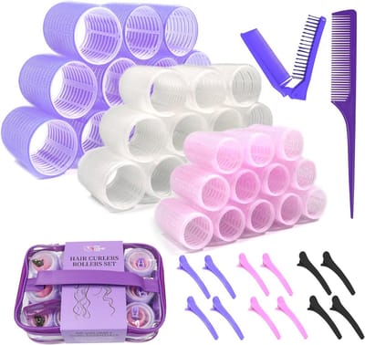 Grote Set van 50 Haarrollers voor Volume en Krullen met Clips en Kammen