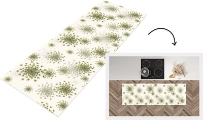 Keukenloper - Loper keuken - Wildbloemen - Patronen - Zaden - 150x50 cm - Keukenloper vinyl