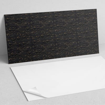 Coloray Wandpanelen Zelfklevend - Abstract textuurpatroon PVC Wandpaneel - 100 cm x 50 cm - Zwart Wandbekleding Zelfklevend - 1 stuk - Texturen Wandpanelen Zelfklevend - Wandbord Keuken - Wandpaneel Badkamer