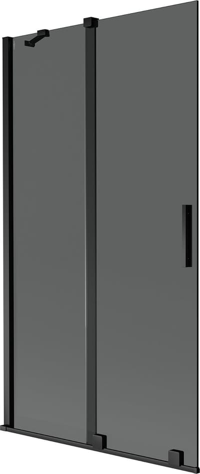 Mexen Velar badwand met 2-scharnierdelen, schuifbaar 100 x 150 , grafiet, zwart - 896-100-000-41-70
