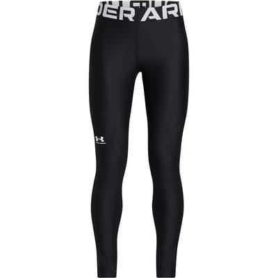 Under Armour HG Legging Unisex Sportlegging - Zwart - Wit