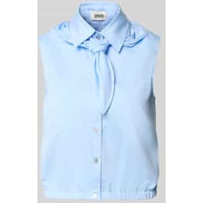 regular fit top met logostitching model 'Tiriel'