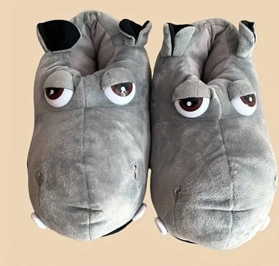 Grappige pantoffels | Nijlpaard sloffen | One size fits all maat 34 t/m 40 voor Kinderen, Dames en Heren | Pantoffel dieren sloffen | Pluche dierenpantoffels | zachte binnenschoenen | Sloffen en Pantoffels maat 32, 33, 34, 35, 36, 37, 38, 39, 40