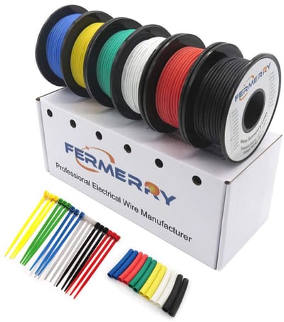 Flexibele 16 AWG Gevlochten Elektrische Aansluitkabelset - 10 Voet - 6 Kleuren - Siliconen Draad