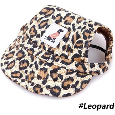 Modieuze Leuke Huisdier Hond Kat Puppy Hoed Baseball Vizier Hoed Puppy Verzorging Verkleed Hoed Pettenmuts Zonneklep Buiten Topee (Leopard,S) luipaard