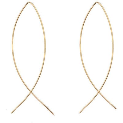 Mode Gedraaide Hangende Oorbellen Voor Dames Vintage Chunky Onregelmatige Lange Dikke Knopoorbellen Statement Bruiloftssieraden Cadeaus beige