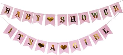 It's een Meisje Banner voor Babyshower en Gender Reveal Feest Decoratie