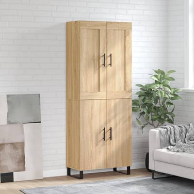 vidaXL - Hoge - kast - 69,5x34x180 - cm - bewerkt - hout - sonoma - eikenkleurig