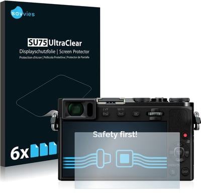 Savvies - Screenprotector voor Panasonic Lumix DMC-GM5 - Folie Beschermfolie transparant 6 Stuks
