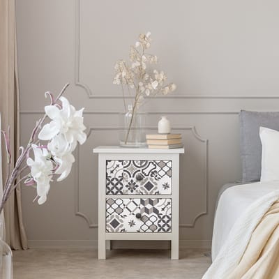 Meubeldecoratiestickers - 24 authentieke KAZIO cementtegel meubelstickers - 24 stickers 10x10cm