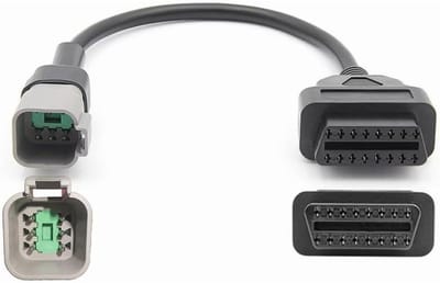 Diagnostische Kabel Adapter - OBD2 Motorfiets - Foutcodes Lezen - 6-pins naar 16-pins - 60 g - Zwart