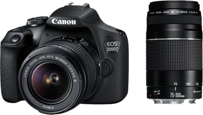 Canon EOS 2000D - Spiegelreflexcamera - + 18-55mm f/3.6-5.6 III + 75-300 f/4-5.6 III-lens