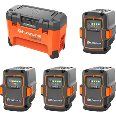 Husqvarna 40-c1000x4 lader actie +accu's