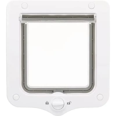 Trixie 2-Way Flap Door Cat and Small Dog White 20x22cm