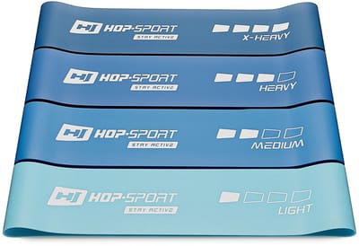 Hop Sport HS-L675RLB – Weerstandsbanden Set – 4 Weerstandsniveaus – 4,5–19 kg – 100% Latex