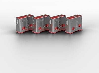 LINDY USB-Lock USB-A-poortslot Set van 10 stuks Roze Zonder sleutel