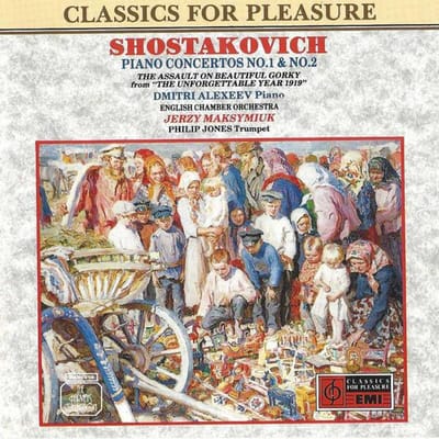 CD DMITRI ALEXEEV PHILIP JONES ENGLI Shostakovich Pianoconcerten Nr.1 CDCFP4547 Classics For Pl 1988 VK Klassiek Gebruikt gray
