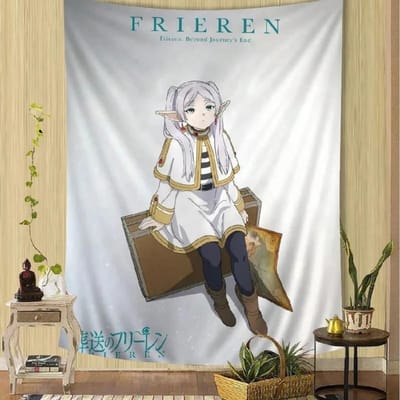Frieren Beyond Journey'S End Anime Decor Wandkleed De Elfen Magiër Thema Wandkleed Decoratief Wandkleed Voor Kamerdecoratie 150cmX200cm