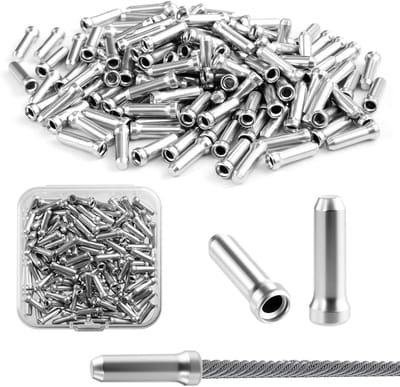 150 stuks aluminiumlegering eindkappen voor bowdenkabels, schakelkabels en fietsreserveonderdelen voor mountainbikes