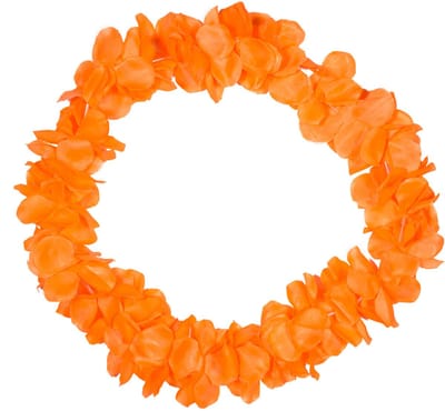 Folat - Hawai krans neon oranje 9.5 cm - WK voetbal 2026 - WK voetbal versiering - Olympische spelen