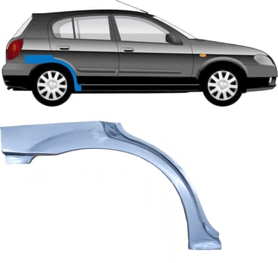 Reparatiepaneel achterspatbord voor Nissan Almera N16 1999-2007 / Rechts