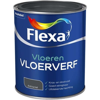 Flexa - Vloerverf - Antraciet - 750 Ml
