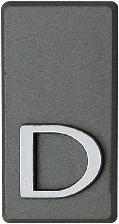 Domino® Deurnummer Letter Zelfklevend INV - "D" - Grafiet - Woonhuisnummer Hotelkamernummer 40x47mm - Huisnummer Brievenbus Adresnummer Stickers - Huisnummerplaatje - Deur en Kamernummer - Lockernummer