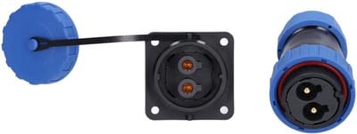 Allecto - Waterdichte Connector - Vierkant 4 Gaten - Duurzaam ontwerp - 250V 45A - Communicatie instrumentatie - Ideaal voor buitengebruik - 2 speld