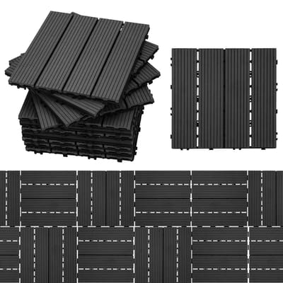 Terrastegels 3m² houten tegels 30x30 cm 33 stuks Terrastegels van hout met kliksysteem voor terras/balkon