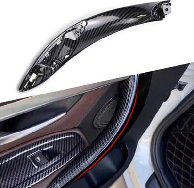 Binnendeurhendel voor BMW Series 3 en 4 - Carbon Look - Geschikt voor F30, F31, F32, F33, F34, F36, F80, F82, F83 (2012-2018) - Interieuraccessoire