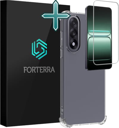 Hoesje Met Screenprotector - Geschikt voor OnePlus Nord 5 - Sterk & Shockproof - Back Cover - Siliconen Case - Telefoon Hoes - Shock Proof - Transparant