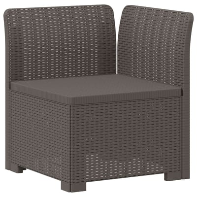 vidaXL - Eén-zits - Tuin - Sofa - met - Kussen - Rieten - Look - PP - Lichtgrijs