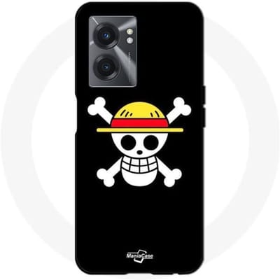 Coque Realme V23 Drapeau One Piece Pirate Rap et Chapeau de Paille - Maniacase