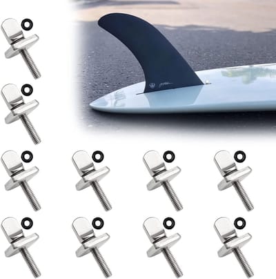 Set van 10 roestvrijstalen schroeven voor surfplanken, SUP en longboards, vervangingsschroeven voor fenscrews, 3 x 1.5 cm