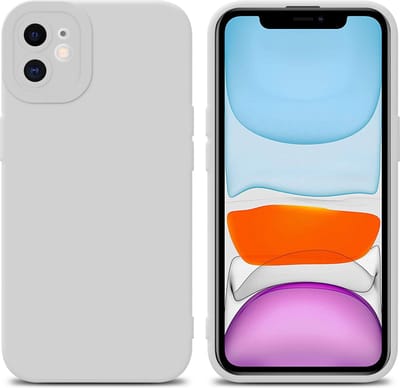 Cadorabo Hoesje geschikt voor Apple iPhone 12 in FLUID WIT - Beschermhoes gemaakt van flexibel TPU silicone Cover Fluid Case