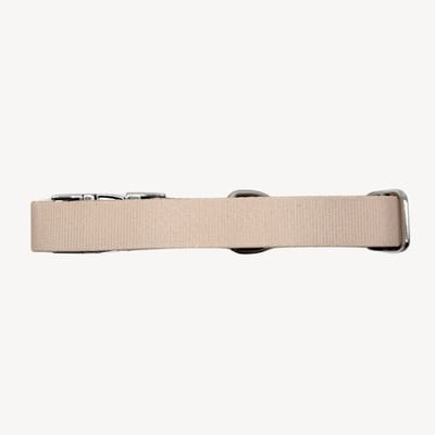 Solid - Zand / Beige - Halsband Hond - S- 28 / 40 cm