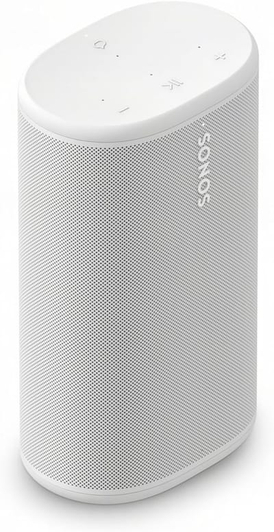 Draagbare Speaker - Muziekbox Buiten - Overal Muziek Genieten - Waterdicht Ontwerp - 7.7 x 11.3 x 19.2 cm - Wit
