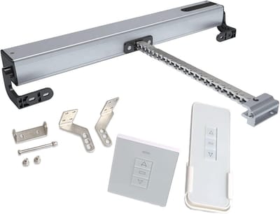 Elektrische Raamopener - Gemotoriseerde Openingssysteem - Automatisch Ramen Sluiten - Kettingaandrijving met Slagregeling - 600 mm